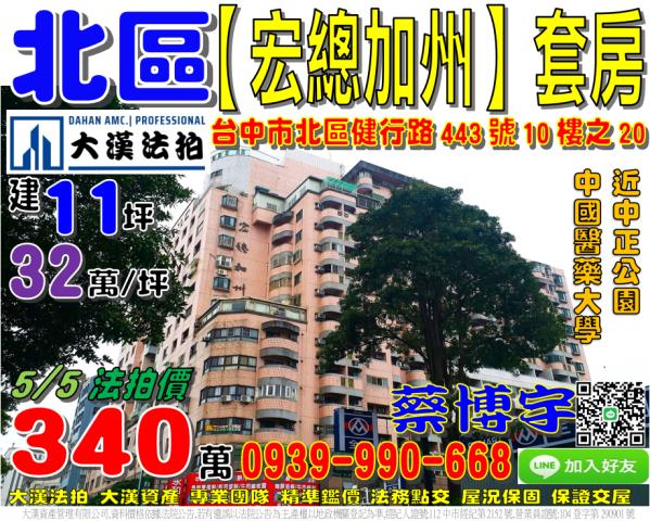 北區宏總加州法拍套房