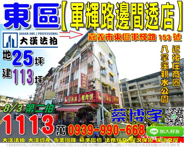 東區法拍屋軍輝路店面